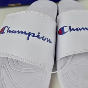 Champion Mega Slide Sandals Cotton Lining NIB Champion Mens White Logo Slides Sandals Shoes Size 13 NWOT  main image 3